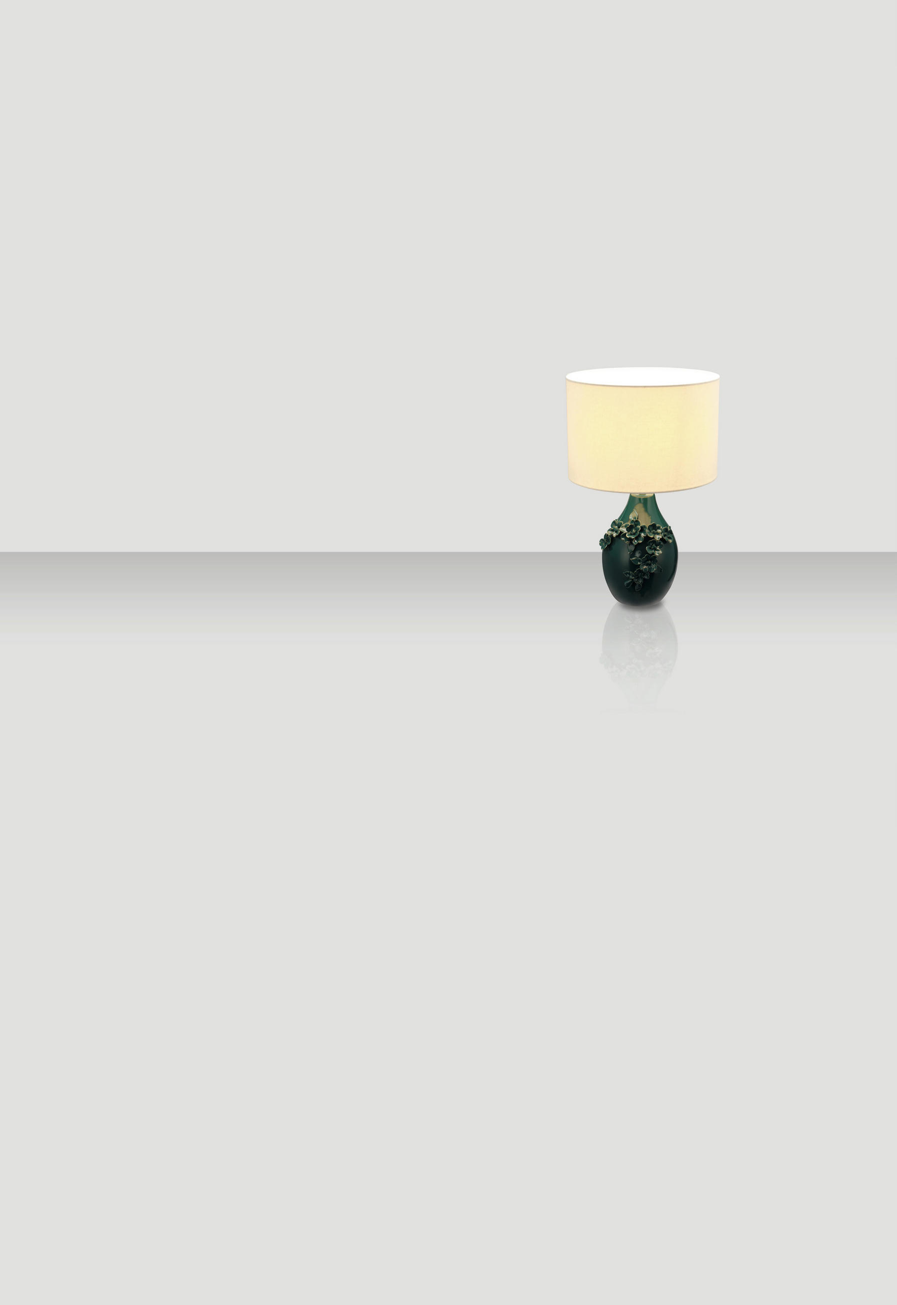 BORDSLAMPA 30/47 cm   - grön/naturfärgad, Trend, metall/textil (30/47cm) - Novel