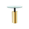 BEISTELLTISCH Klar, Goldfarben  - Klar/Goldfarben, Basics, Glas/Metall (46/50/46cm) - Kayoom