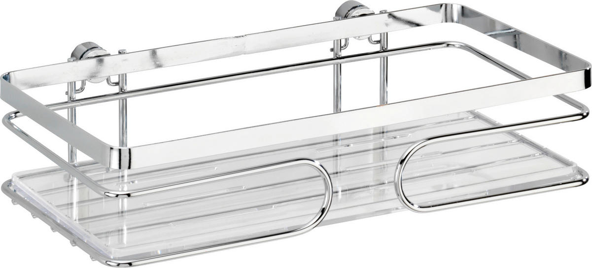 REGÁL DO SPRCHOVACIEHO KÚTA - farba ušľachtilej ocele, Basics, kov (24/6,5/13,5cm)