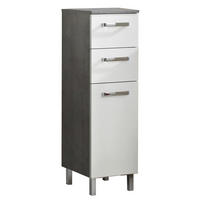 MIDISCHRANK 30/100,5/33 cm  - Chromfarben/Weiß, Design, Holzwerkstoff/Metall (30/100,5/33cm) - Xora