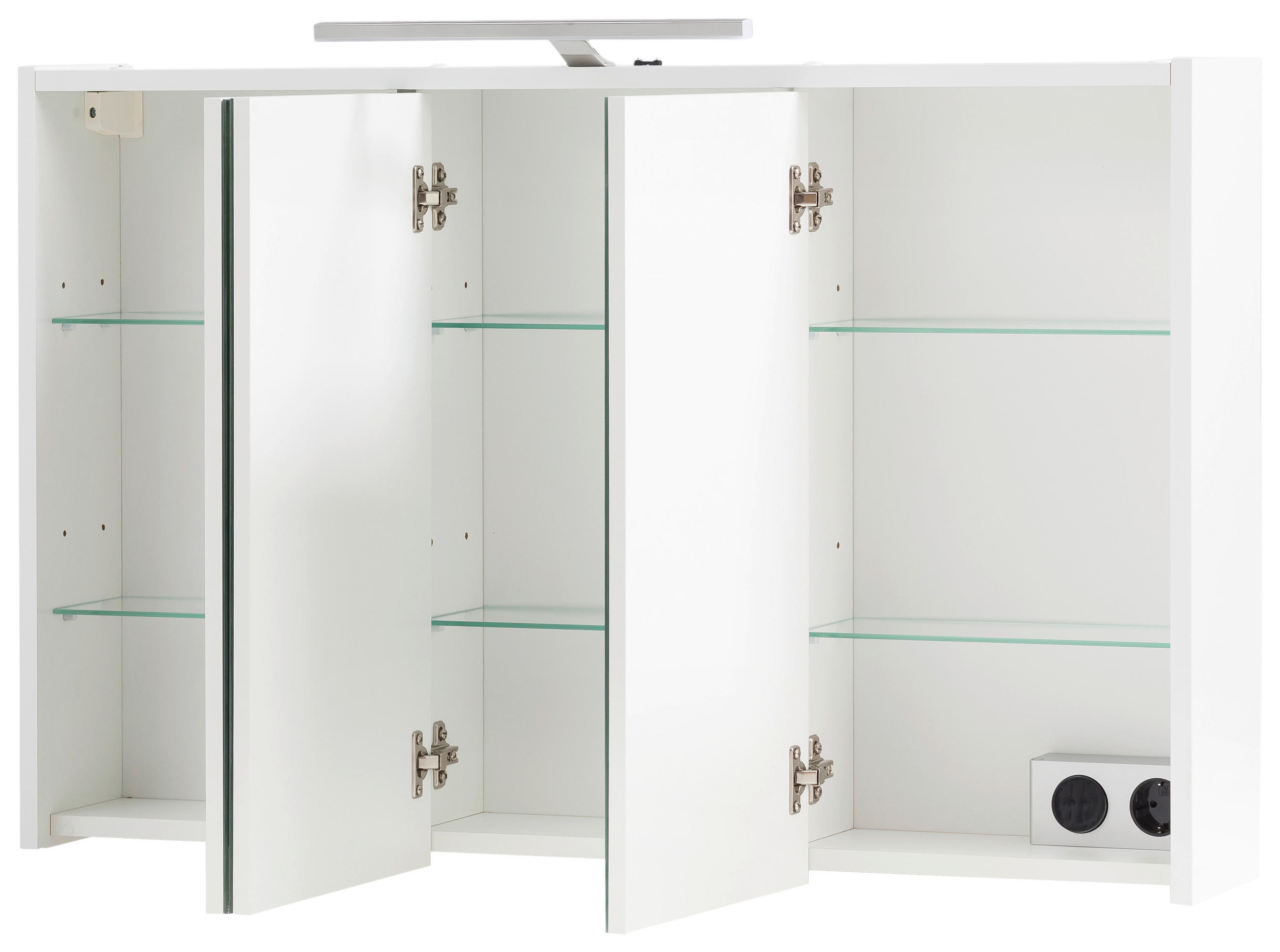 SPIEGELSCHRANK 93,5/60/16 cm  - Weiß Hochglanz/Weiß, MODERN, Glas/Holzwerkstoff (93,5/60/16cm) - MID.YOU
