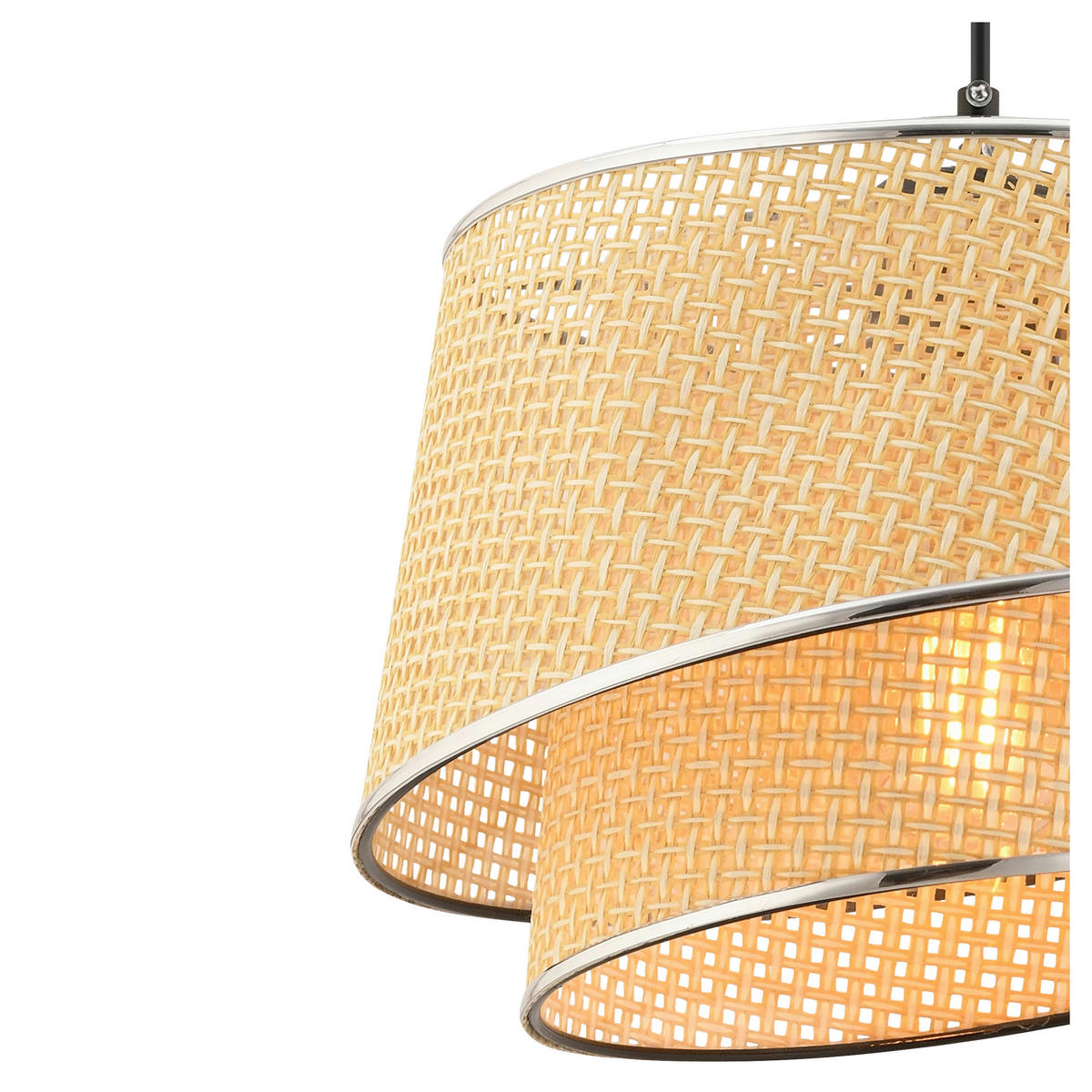 HÄNGELEUCHTE 32/65 cm   - Beige/Silberfarben, Design, Textil/Metall (32/65cm) - P & B