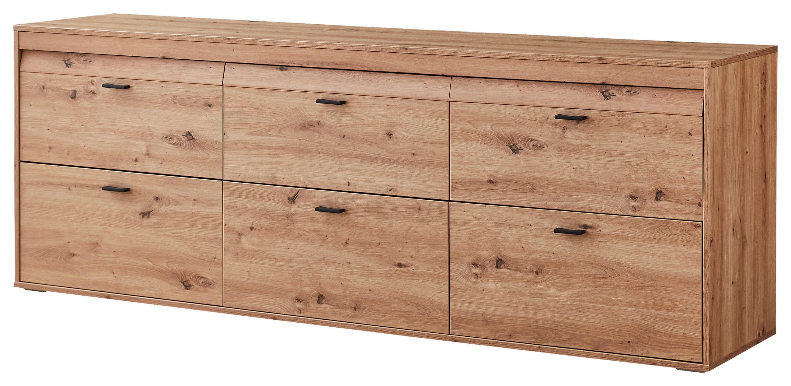 LOWBOARD Eiche Artisan  210/74,1/43,6 cm  - Anthrazit/Eiche Artisan, KONVENTIONELL, Holzwerkstoff/Kunststoff (210/74,1/43,6cm) - Xora