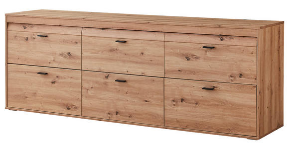 LOWBOARD Eiche Artisan  210/74,1/43,6 cm  - Anthrazit/Eiche Artisan, KONVENTIONELL, Holzwerkstoff/Kunststoff (210/74,1/43,6cm) - Xora