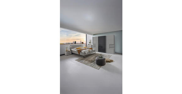 SCHWEBETÜRENSCHRANK  in Graphitfarben, Schwarz, Sahara  - Schwarz/Graphitfarben, Design, Glas/Holzwerkstoff (270/208/64cm) - Carryhome