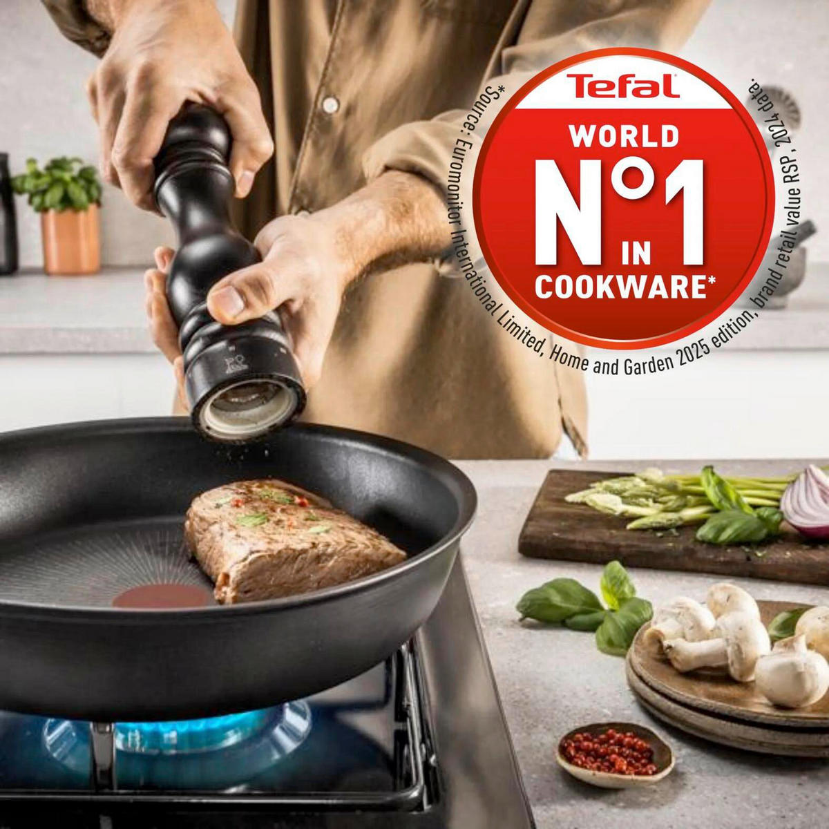PFANNE Excellence G7 20 cm  - Schwarz, Basics, Metall (20cm) - Tefal