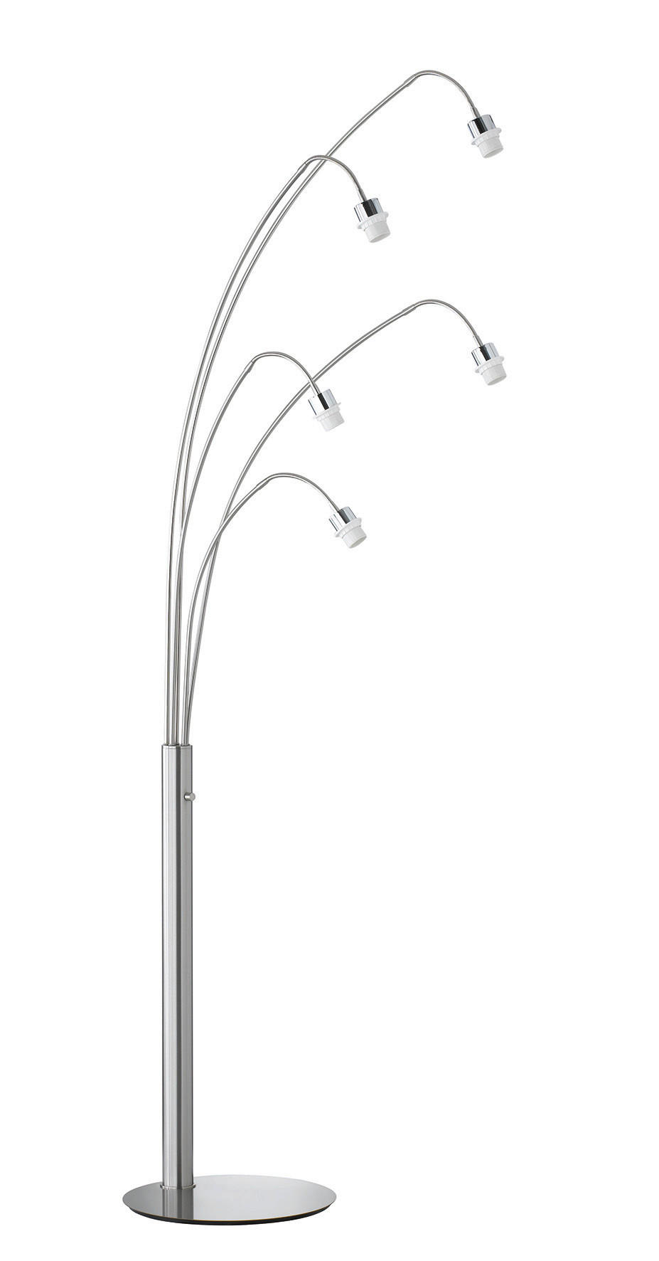 BOGENLEUCHTE - Nickelfarben, Design, Metall (205cm) - Fischer & Honsel