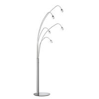 BOGENLEUCHTE - Nickelfarben, Design, Metall (205cm) - Fischer & Honsel