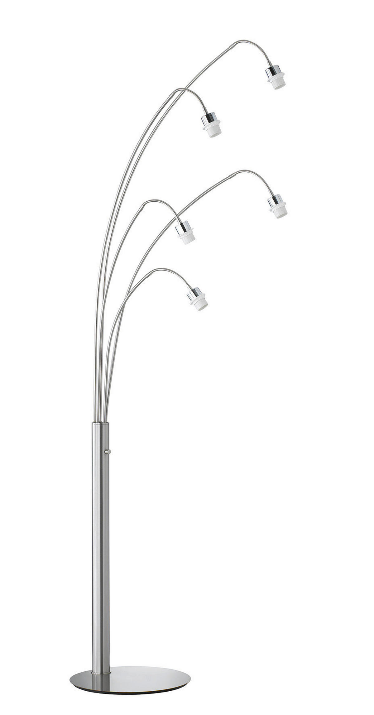 BOGENLEUCHTE - Nickelfarben, Design, Metall (205cm) - Fischer & Honsel