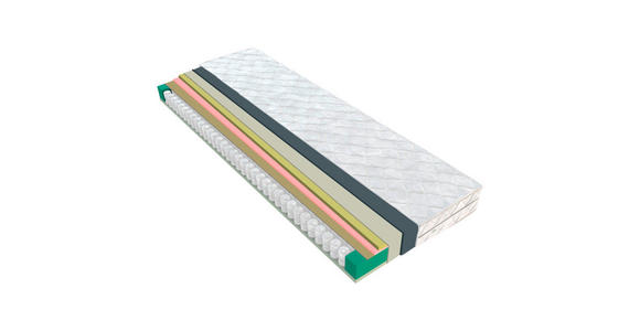 TASCHENFEDERKERNMATRATZE 120/200 cm - Weiß, Basics, Textil (120/200cm) - Sleeptex