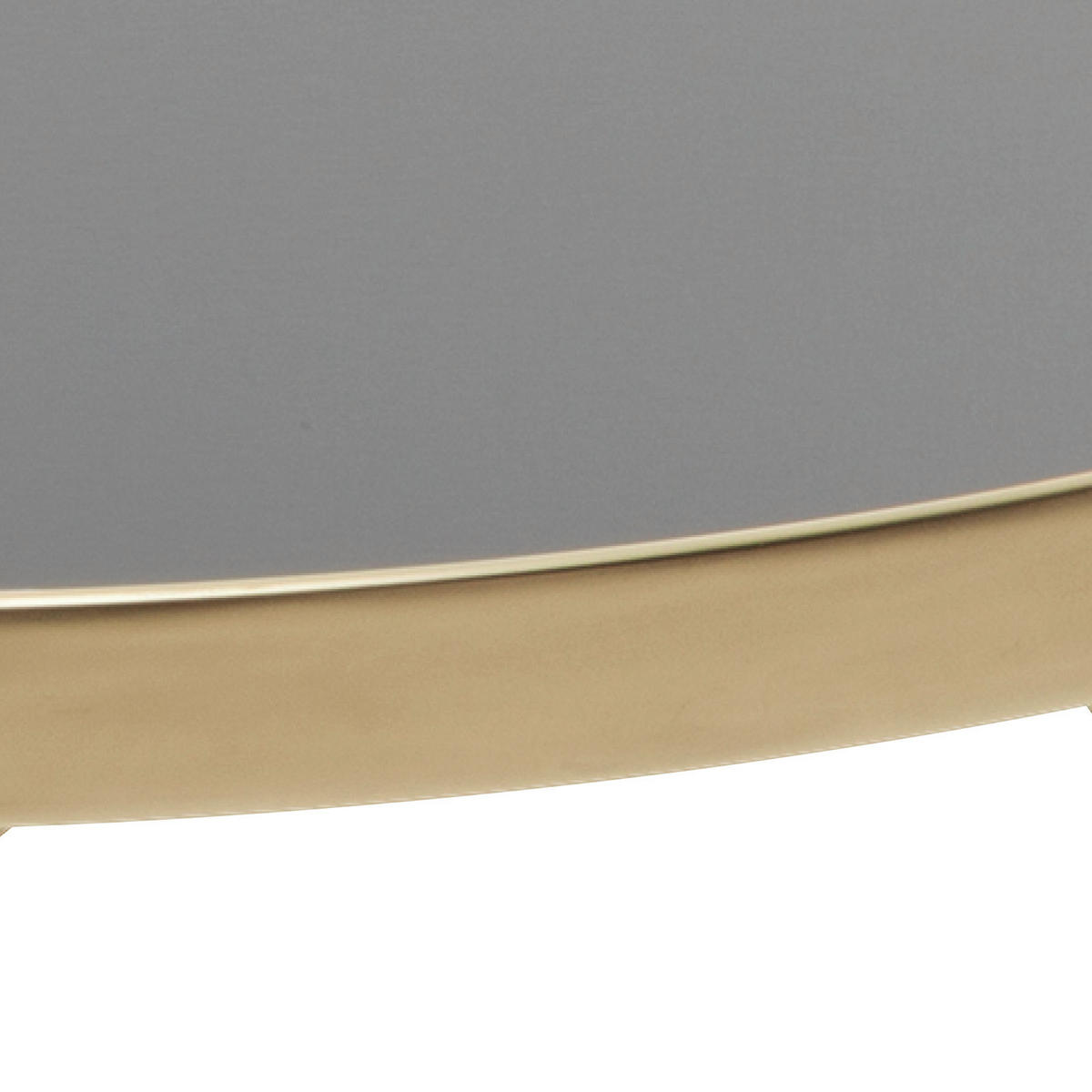 COUCHTISCH Sicherheitsglas 82/82/39 cm rund Schwarz, Goldfarben  - Goldfarben/Schwarz, Design, Glas/Metall (82/82/39cm) - MID.YOU