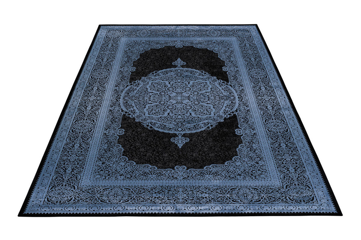FLACHWEBETEPPICH 200/290 cm Dunkelblau  - Dunkelblau, Basics, Textil (200/290cm) - Obsession