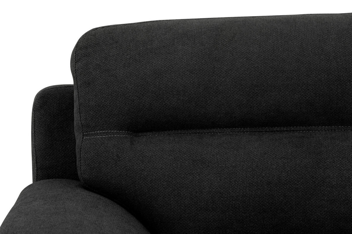 BOXSPRINGSOFA in Textil Schwarz  - Schwarz, KONVENTIONELL, Textil/Metall (175/92/94cm) - Livetastic