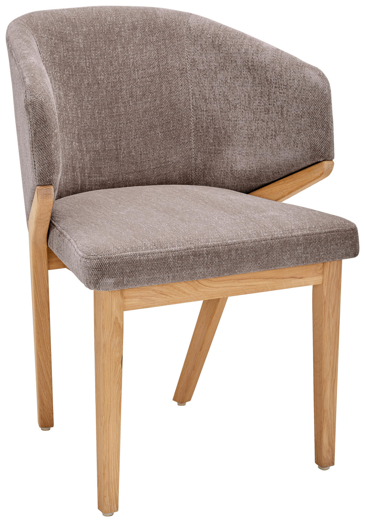 ARMLEHNSTUHL   Chenille  - Eiche Bianco/Braun, KONVENTIONELL, Holz/Textil (60/82/60cm) - Linea Natura