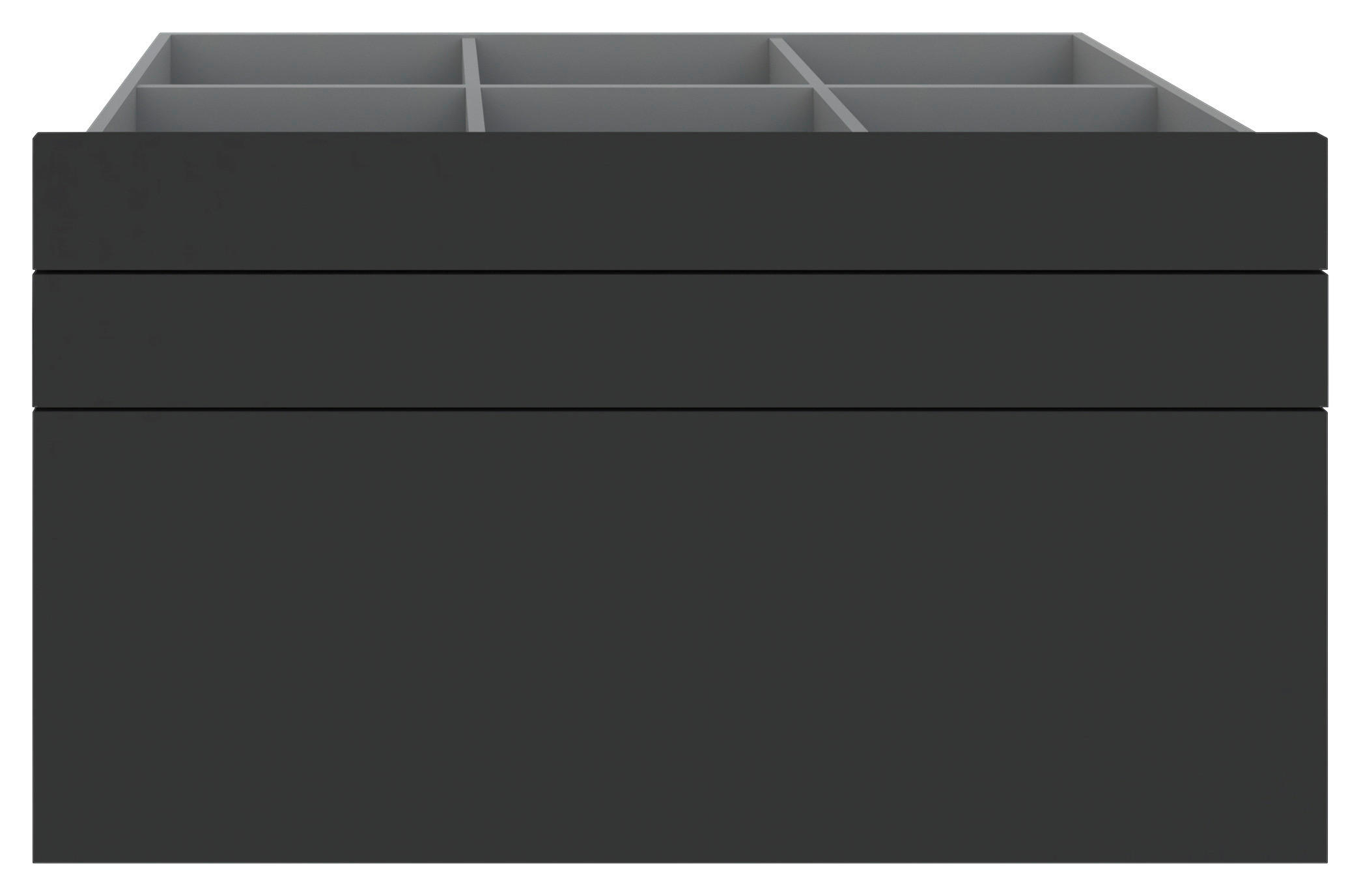 SCHUBLADENSET 90,9/50,3/46,8 cm Anthrazit  - Anthrazit, KONVENTIONELL, Holzwerkstoff (90,9/50,3/46,8cm) - Hom`in