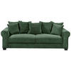 SCHLAFSOFA Cord Dunkelgrün  - Dunkelgrün/Schwarz, KONVENTIONELL, Kunststoff/Textil (247/95/125cm) - Hom`in