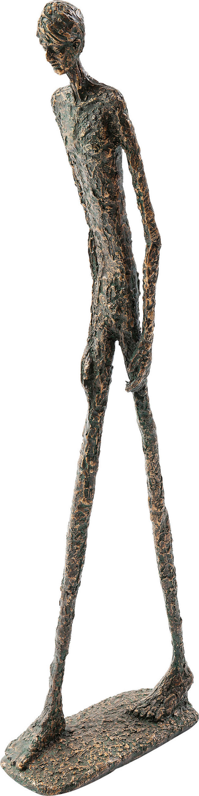 SKULPTUR - Schwarz/Bronzefarben, Design, Kunststoff (26/79/11cm) - Kare-Design