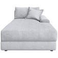 BIGSOFA Cord Hellgrau  - Hellgrau/Schwarz, MODERN, Kunststoff/Textil (117/93/190cm) - Carryhome