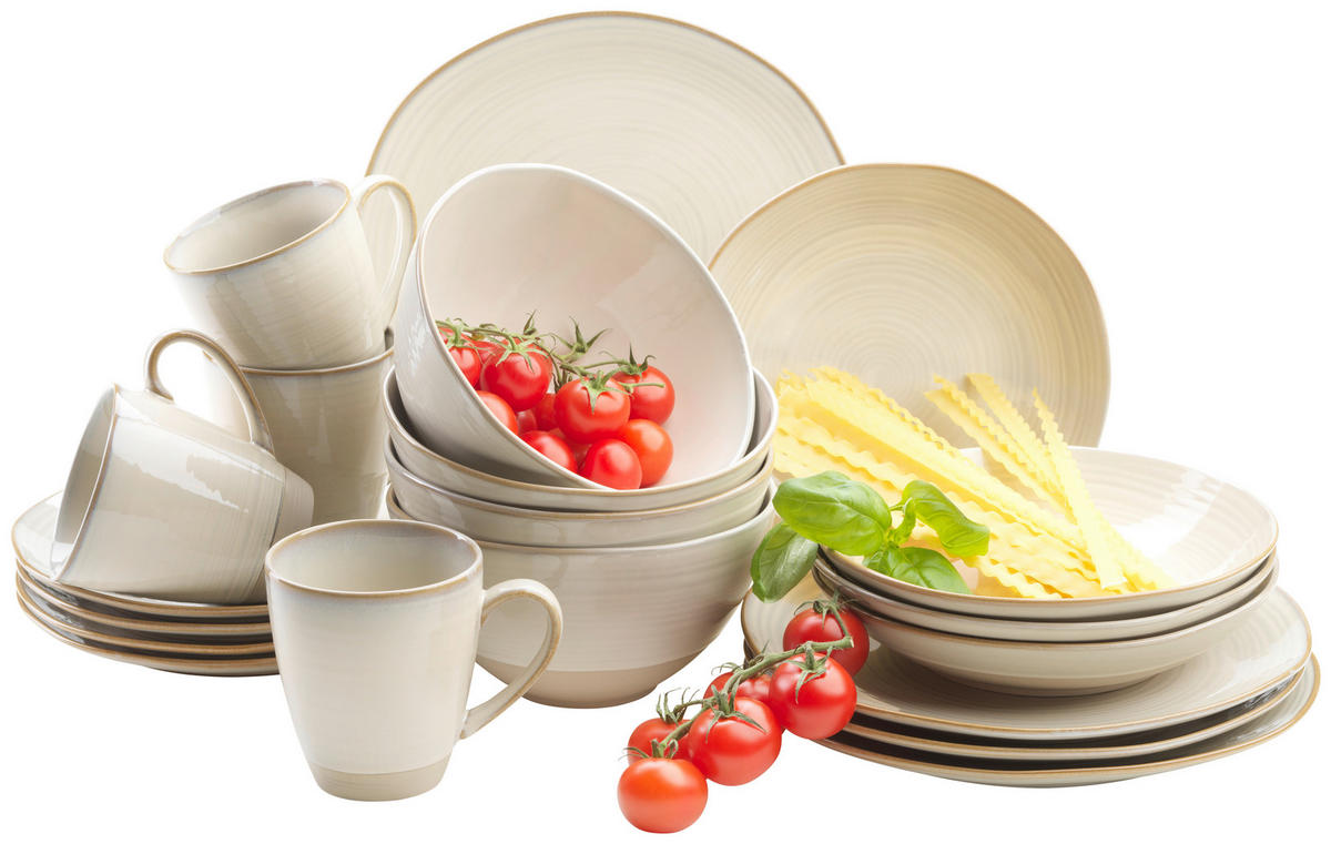 KOMBISERVICE NOTTINGHAM Beige 20-teilig 4 Personen  - Beige, Basics, Keramik - Mäser