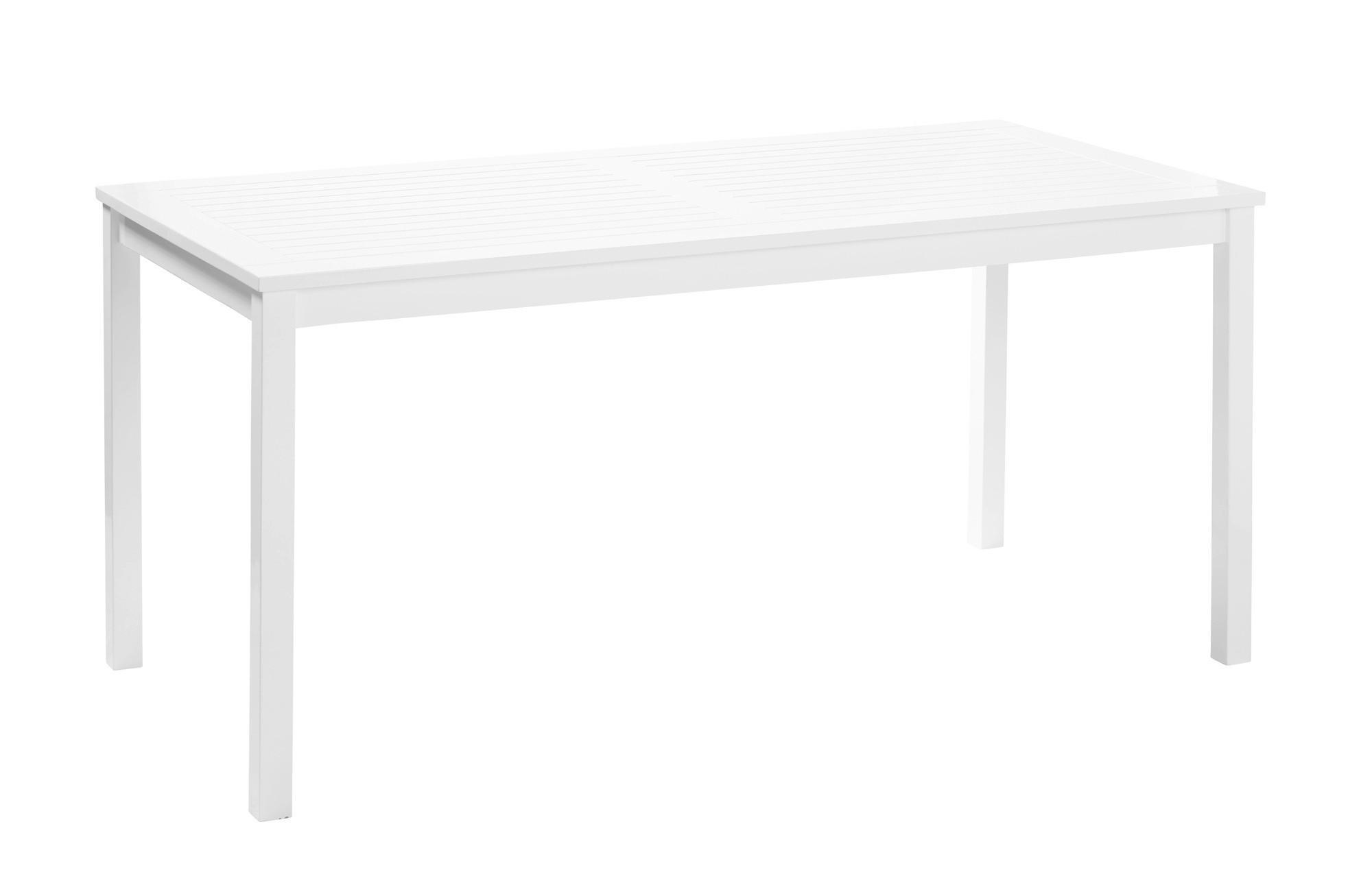 GARTENTISCH 130/70/75 cm Holz rechteckig  - Weiß, Basics, Holz (130/70/75cm) - Amatio Basic