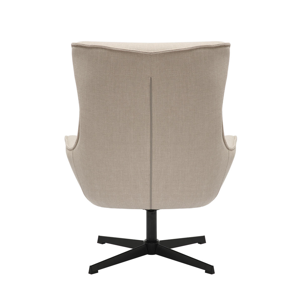 SESSEL in Struktur Beige  - Beige/Schwarz, MODERN, Textil/Metall (85/103/83cm) - Livetastic