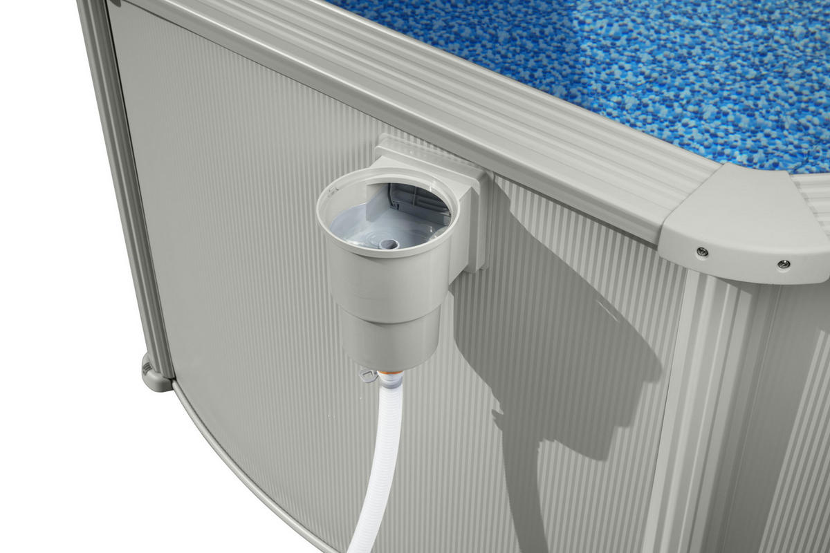 SCHWIMMBECKEN 56384GS 460/120 cm Grau, Blau  - Blau/Grau, KONVENTIONELL, Kunststoff/Metall (460/120cm) - Bestway