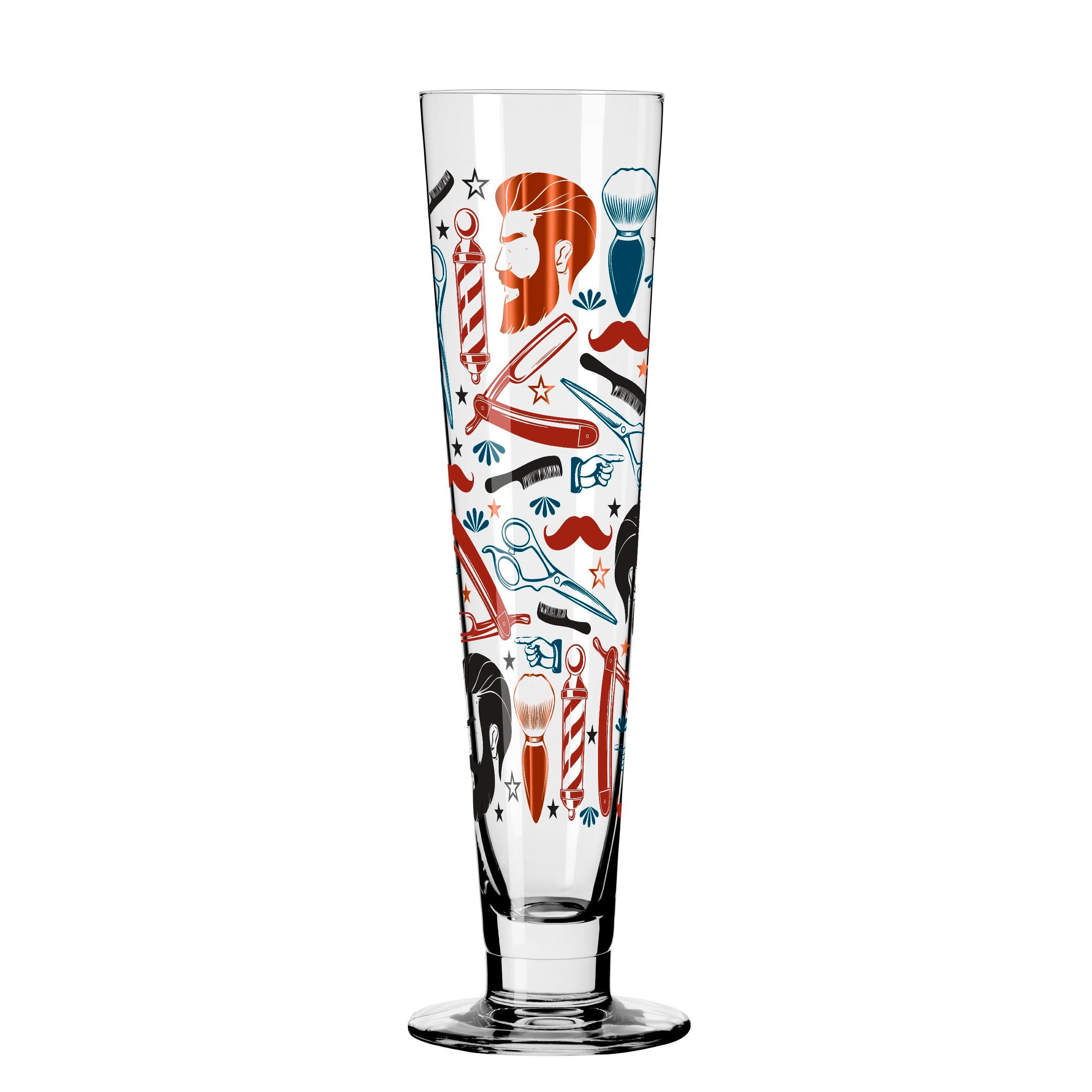 BIERGLAS 385 ml  - Blau/Rot, LIFESTYLE, Glas (7,5/7,5/24,9cm) - Ritzenhoff