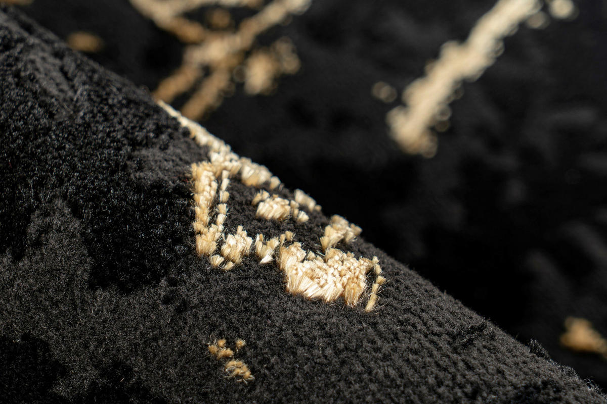 FLACHWEBETEPPICH 80/300 cm Schwarz  - Schwarz, Basics, Textil (80/300cm) - Kayoom