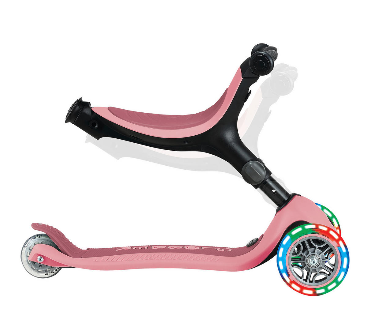 LAUFRAD GO-UP ACTIVE LIGHTS 3IN1  - Pink/Hellrosa, LIFESTYLE, Kunststoff/Metall (67/28/95,5cm) - GLOBBER