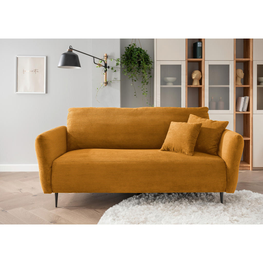 Thumbnail - Livetastic 3-Sitzer-Sofa, Gold, Textil, 2-Sitzer, Füllung: Schaumstoff, 201x97x102 cm, Rücken echt, Armteil links, recht...