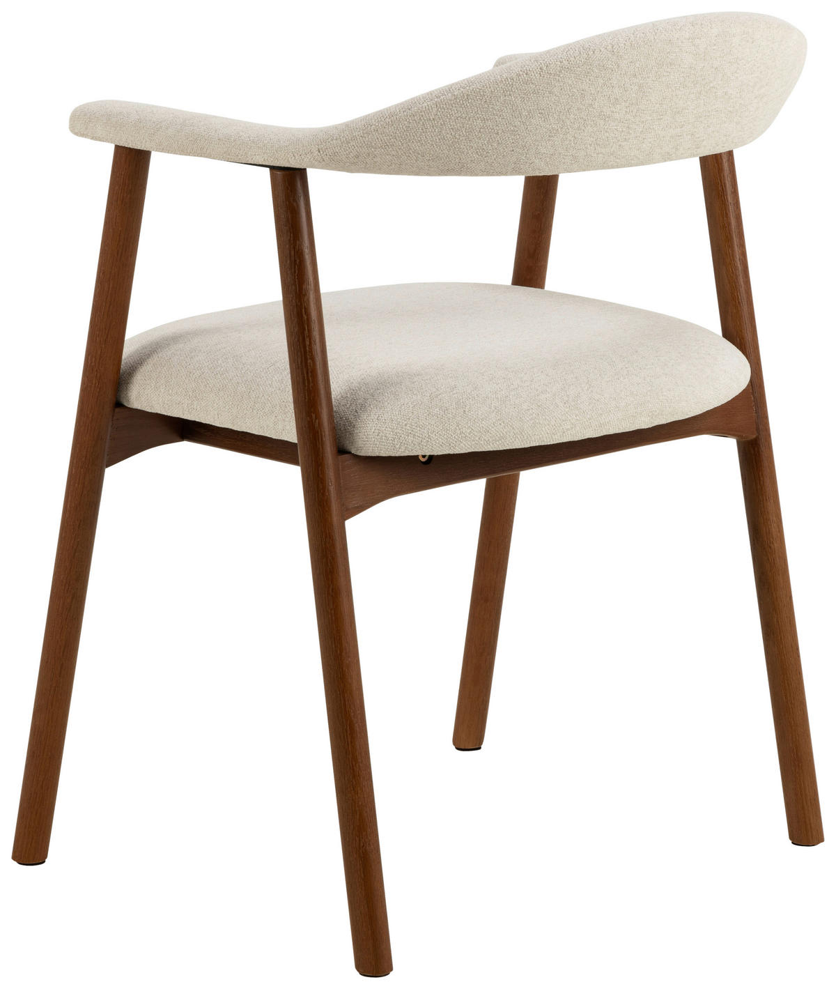 STOLIČKA S PODRÚČKAMI, plochá tkanina, béžová, farba vlašského orecha - farba vlašského orecha/béžová, Modern, drevo/textil (56/75,5/54cm) - MID.YOU