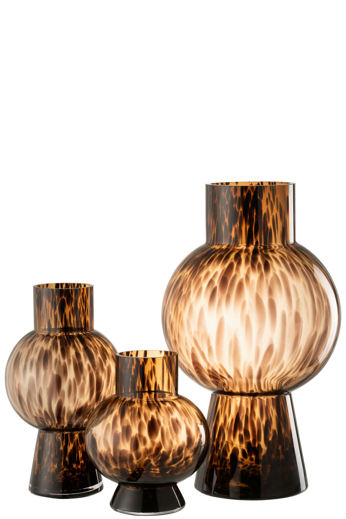 VASE  - Braun, Basics, Glas (25/25/46cm) - Ambia Home