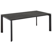 ESSTISCH Schwarz rechteckig  ausziehbar, in verschiedenen Holzdekoren erhältlich  - Schwarz, Basics, Holzwerkstoff/Metall (200-300/95/76cm) - Celina Home