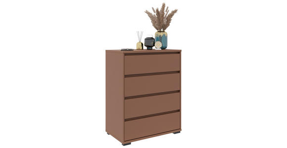 KOMMODE in 80,1/102,8/48 cm - Anthrazit/Terracotta, Design, Holzwerkstoff/Kunststoff (80,1/102,8/48cm) - Carryhome