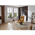 RELAXSESSEL in Leder Cognac  - Edelstahlfarben/Cognac, Design, Leder/Metall (78/112/85cm) - Cantus