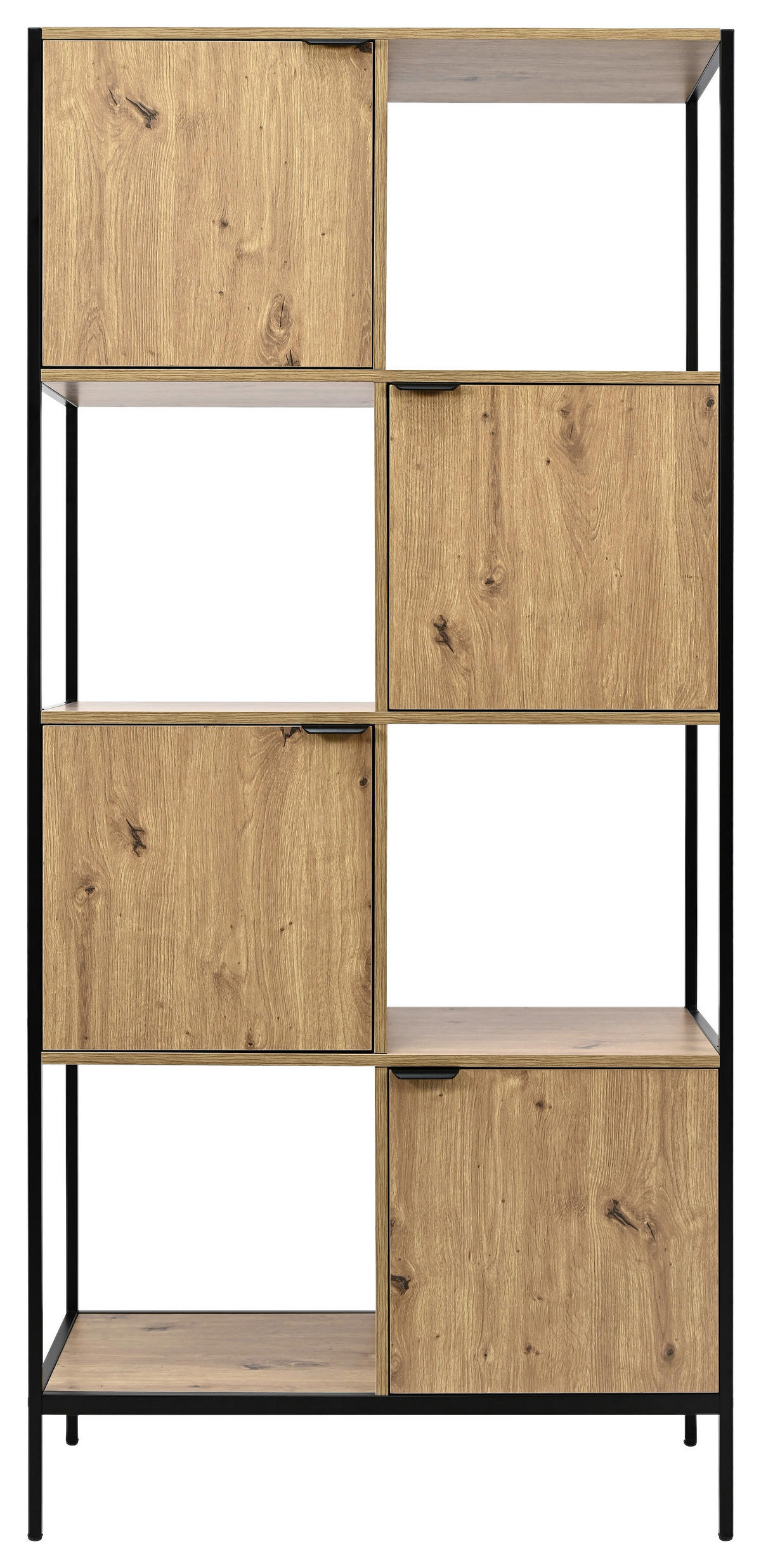 Etajeră Pentru Documente 83,5/182/40 cm  - stejar Artisan/negru, Design, metal/material pe bază de lemn (83,5/182/40cm) - Carryhome