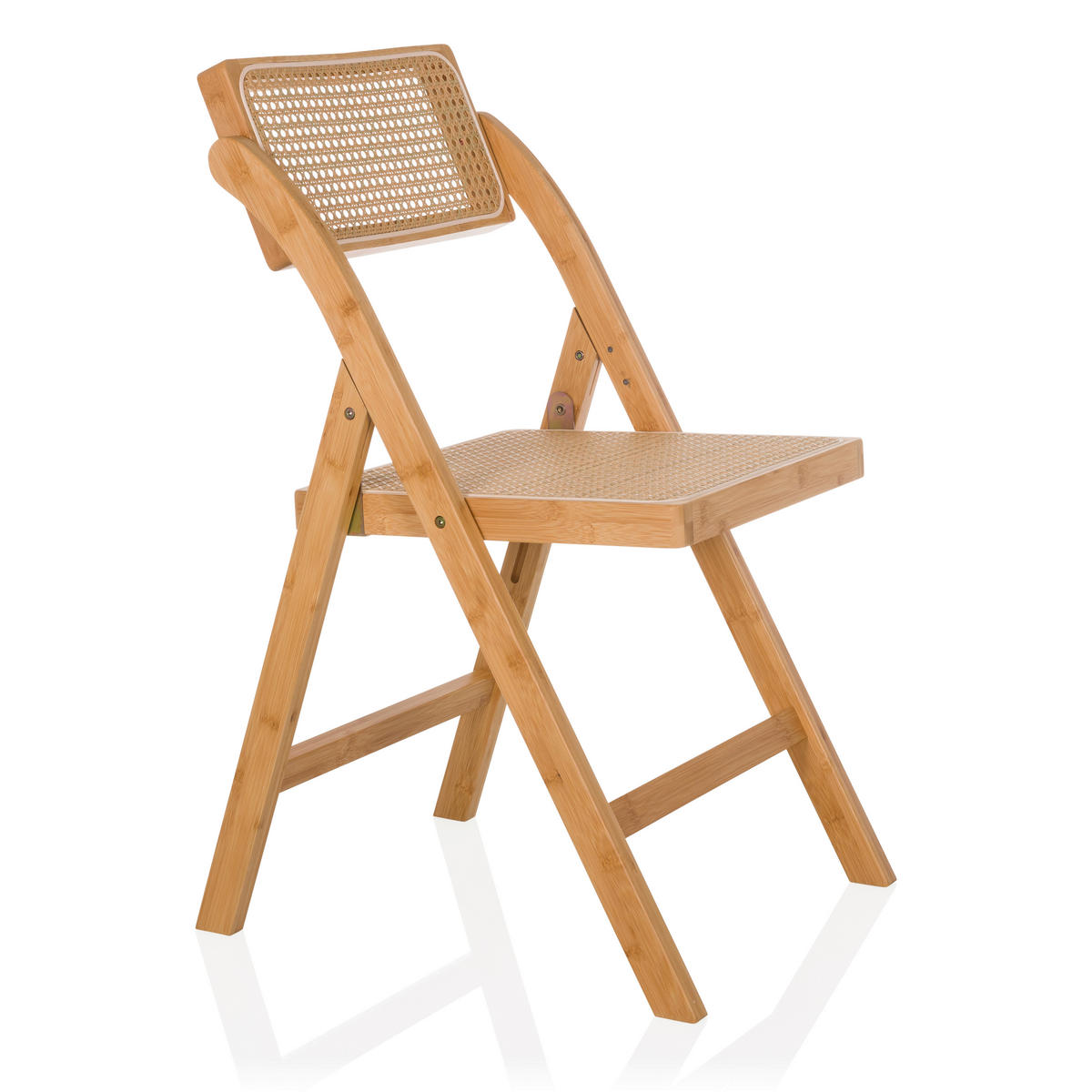 KLAPPSTUHL Bambus, Rattan Braun  - Braun, MODERN, Holz (45,5/83,5/45cm) - Gardenson