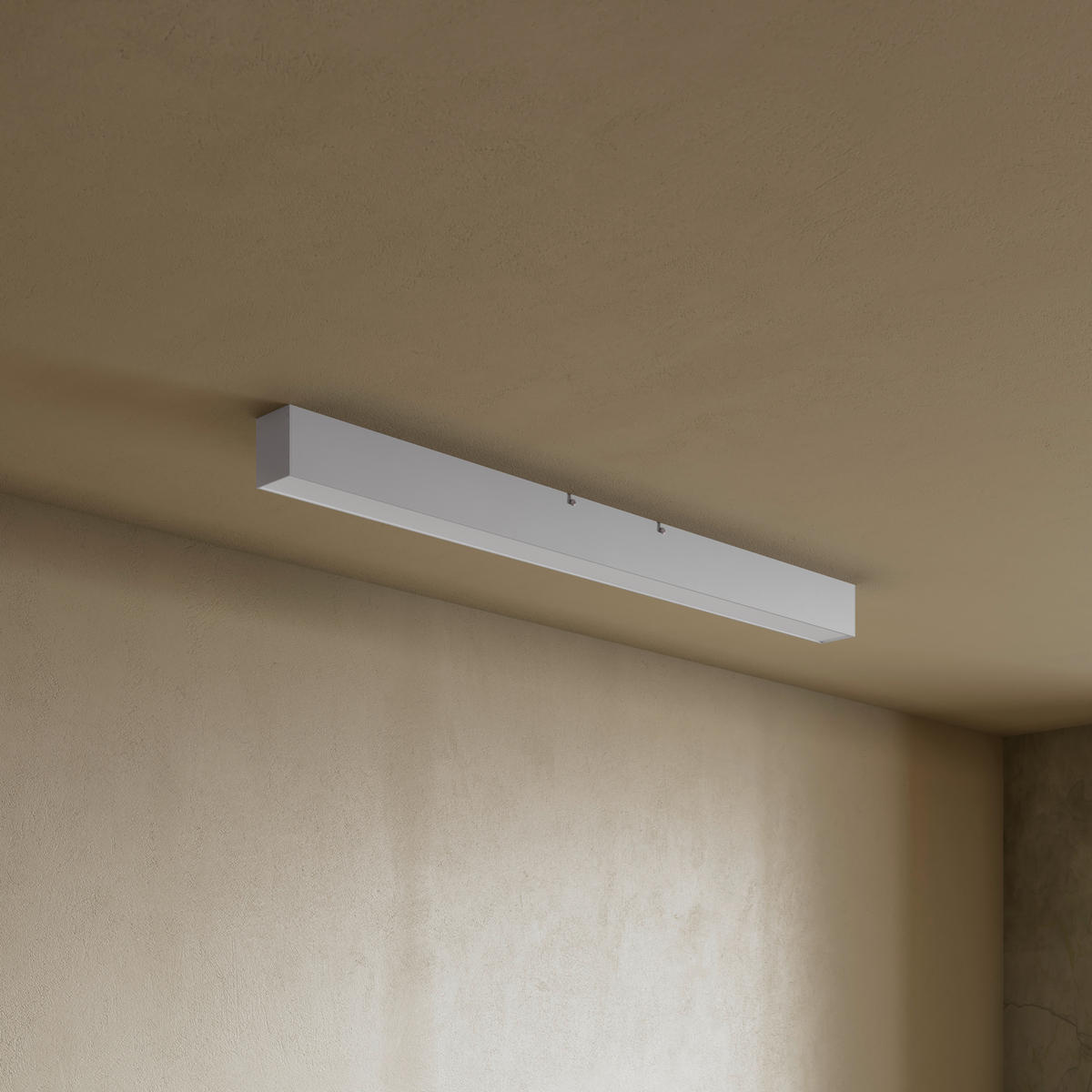 LED-DECKENLEUCHTE Rijeka 100/7,7/6 cm   - Weiß, Design, Kunststoff/Metall (100/7,7/6cm) - Novel