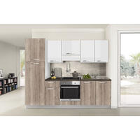 KUHINJSKI BLOK  bela  - boja aluminijuma/bela, Osnovno, pločasti materijal/plastika (255/216/60cm) - Xora