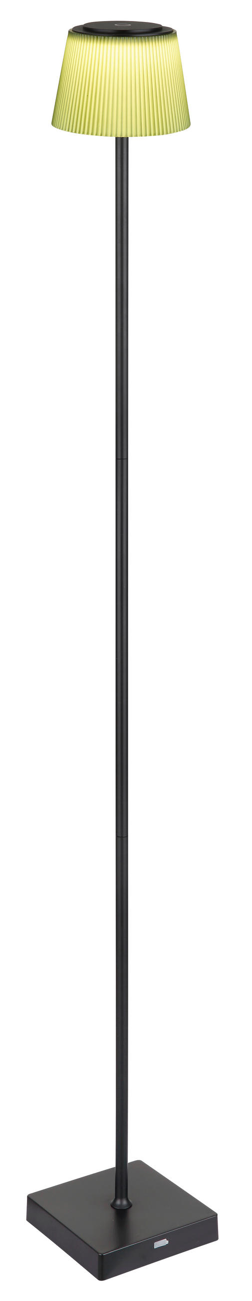 BREZŽIČNA STOJEČA SVETILKA     14/14/120 cm          - črna/temno zelena, Design, kovina/umetna masa (14/14/120cm) - Globo