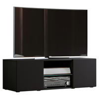 TV-ELEMENT Glas, Holzwerkstoff Schwarz  - Schwarz, KONVENTIONELL, Glas/Holzwerkstoff (115/40/36cm) - MID.YOU