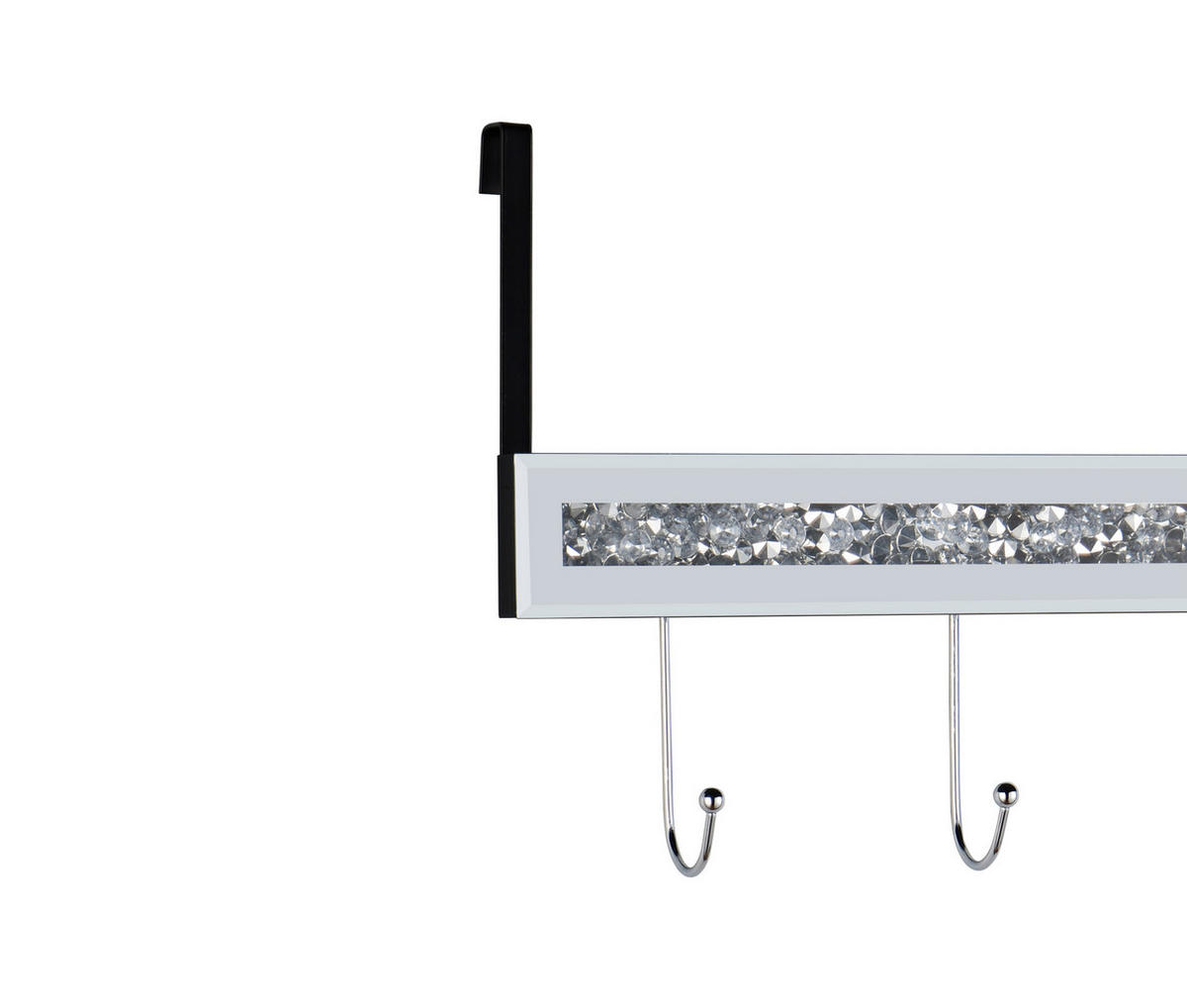 TÜRGARDEROBE  in Klar, Schwarz  - Klar/Schwarz, Trend, Glas (40/12,5/9cm) - Boxxx