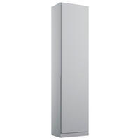 DREHTÜRENSCHRANK 47/229/54 cm,  in Hellgrau, 1 Tür(en)  - Hellgrau/Alufarben, MODERN, Holzwerkstoff (47/229/54cm) - Rauch Möbel