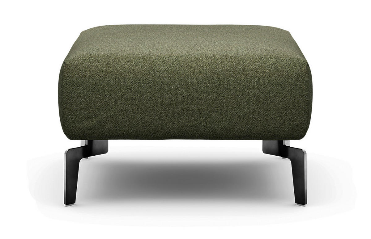 HOCKER Chenille Waldgrün  - Waldgrün/Schwarz, Design, Textil/Metall (70/70/46cm) - SENSOO