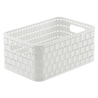 KOŠ bílá - bílá, Konvenční, plast (23,7/15,8/10,8cm) - Rotho