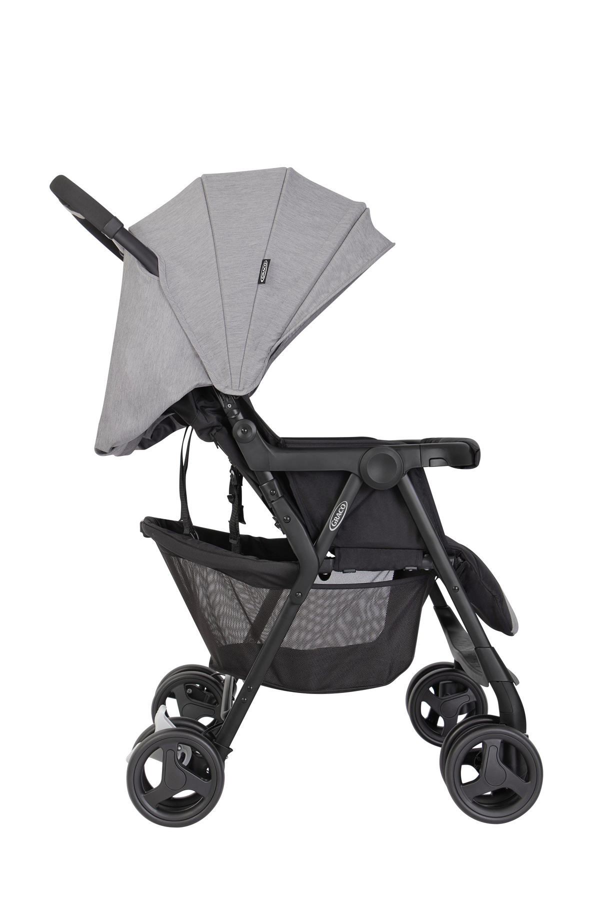 GESCHWISTERWAGEN DuoRider  - Schwarz/Grau, Basics, Textil/Metall (70/78/102cm) - Graco
