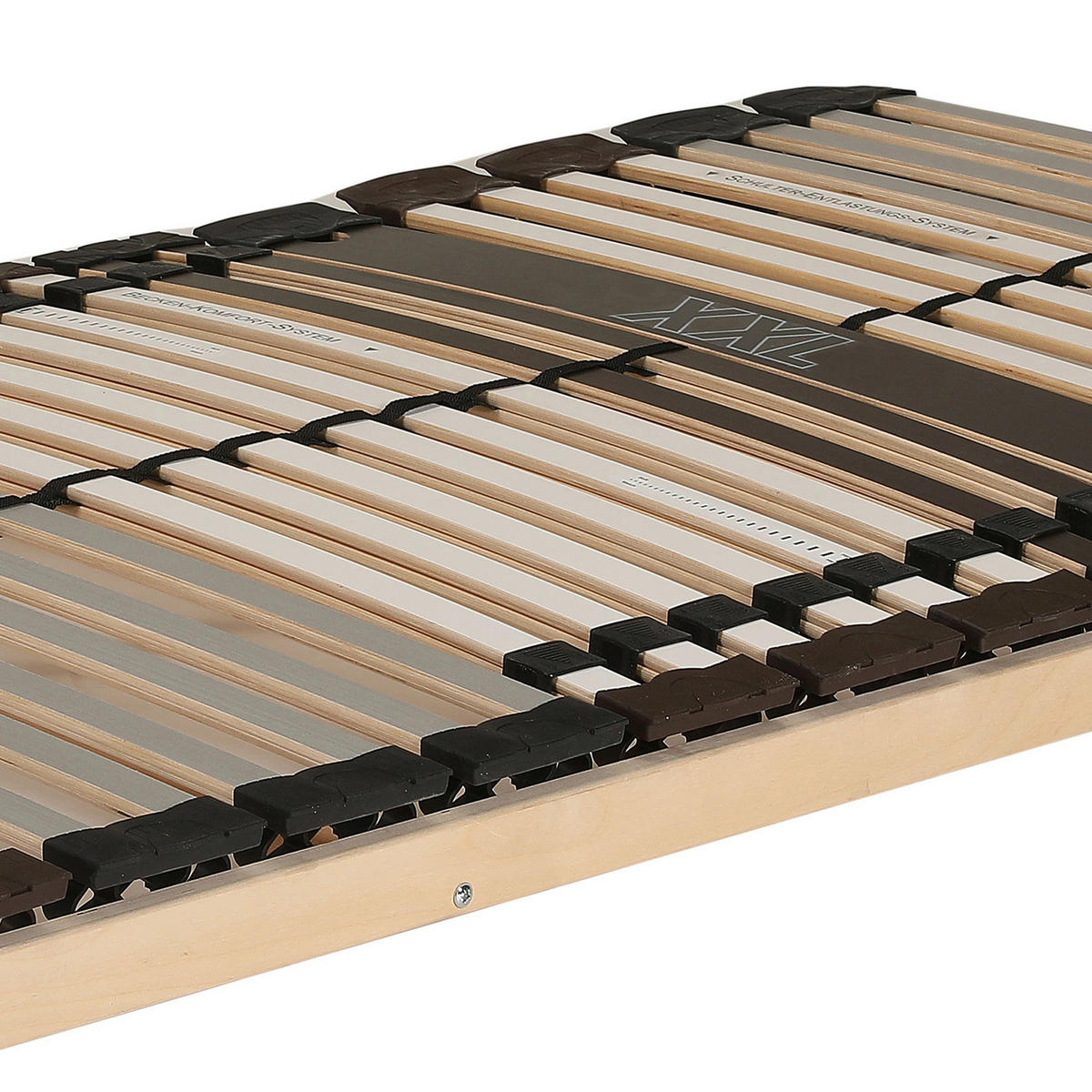 LATTENROST 80/200 cm Kopfteil, Mittelzone verstellbar, Birke, Buche  - Naturfarben/Weiß, Basics, Holz (80/200cm) - Boxxx