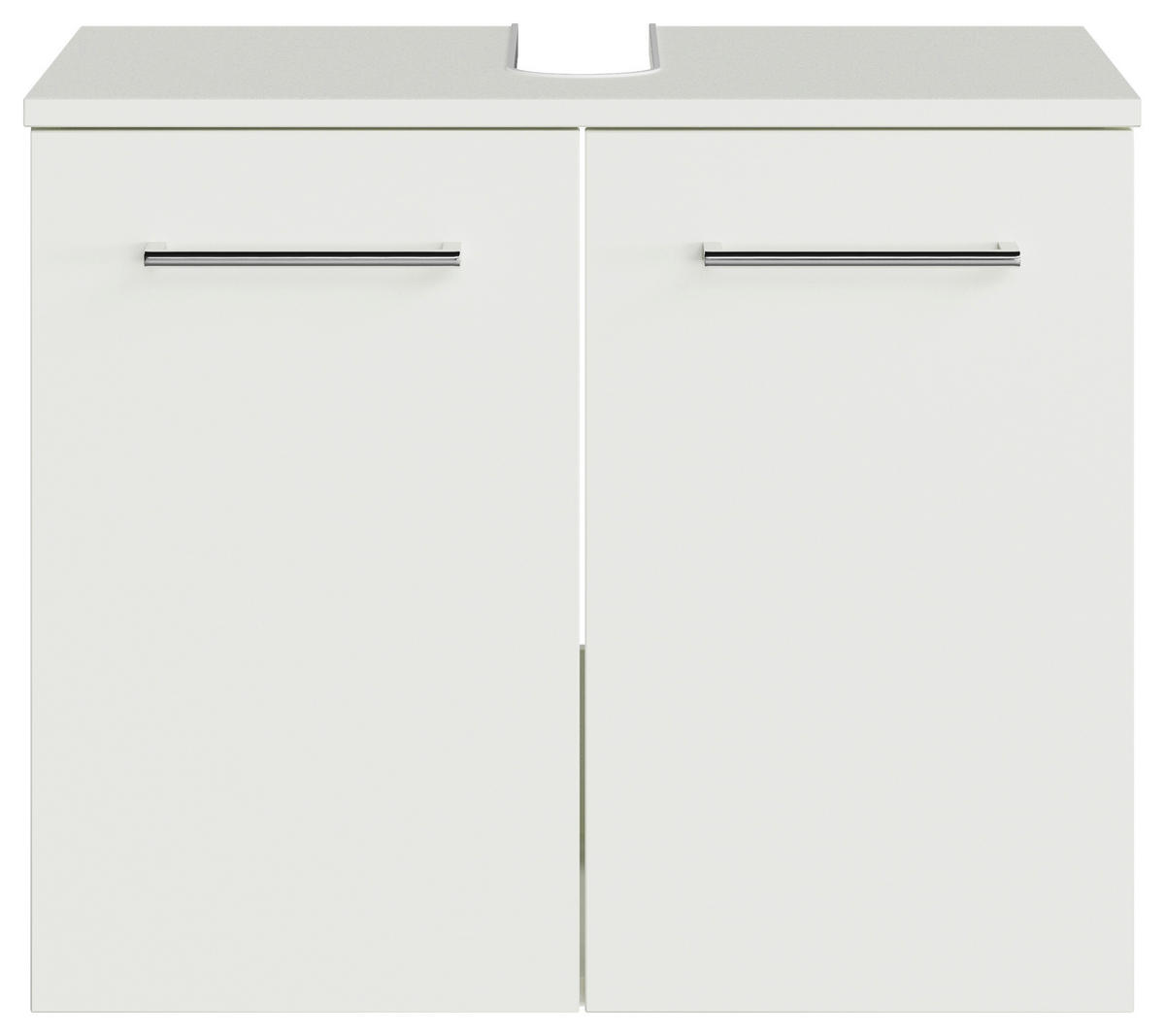 WASCHBECKENUNTERSCHRANK 60/49,8/38,3 cm  - Chromfarben/Weiß, KONVENTIONELL, Holzwerkstoff/Metall (60/49,8/38,3cm) - Sadena