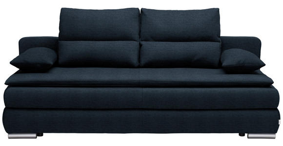 SCHLAFSOFA in Webstoff Dunkelblau  - Silberfarben/Dunkelblau, KONVENTIONELL, Kunststoff/Textil (207/94/90cm) - Venda