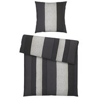 BETTWÄSCHESET Satin 160/210 cm  50 cm/70 cm  - Anthrazit, Textil (160/210cm) - Dieter Knoll